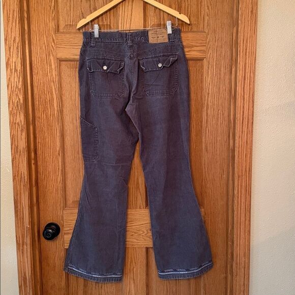 AMERICAN EAGLE Vintage 90s Y2K Corduroy Carpenter Pants Embroidered Hem Bootcut - Picture 7 of 14